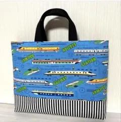 No.803 小さめレッスンバッグハンドメイド 男の子 新幹線 電車 乗り物
