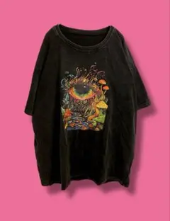 【期間限定値下げ】ホラーTシャツ　目　キノコ　Tシャツ 2XL