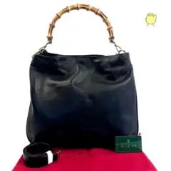 美品 グッチ バンブー 2WAYバッグ ハンドバッグ ショルダーバッグ