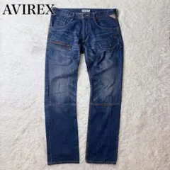 美品✨AVIREX アビレックス TYPE BLUE デニム パンツ XL