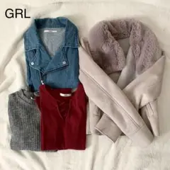 GRL まとめ売り レディース 冬服 ジャケット アウター ニット カットソー