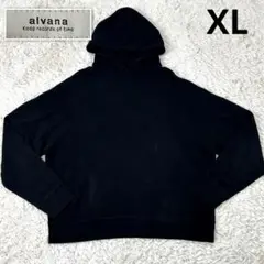 alvana アルヴァナ パーカー 4 XL オーバーサイズ 裏パイル 黒 無地