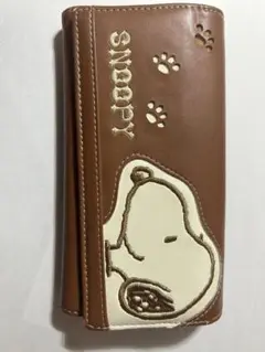 スヌーピー 長財布 ブラウン
