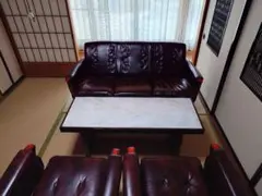 アンティーク ソファセット(ダークブラウン)