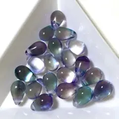 チェコビーズ★ドロップ９×６mm★ミックスカラー★２０個【B3468】