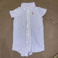 Ralph Lauren ストライプロンパース 70