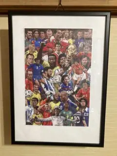 【貴重】伝説的なサッカー選手キャンバスアートサッカースターポスター値下げ
