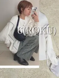 BEAUTY&amp;YOUTH UNITED ARROWS - ROKUロク6★サーマルカットソー④ACNEAPCIENAアローズロンハーマン 6(ROKU)＞サーマル カラー ロングスリーブ プルオーバー