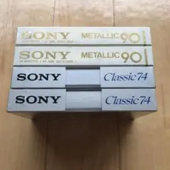 値下げ未開封SONYカセットテープClassic74 METALLIC90各2本
