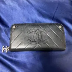 CHANEL シャネル 長財布 レザー ブラック ココマーク