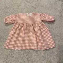 90⭐︎裏地あり⭐︎ポワン袖ワンピース花柄ぴんく