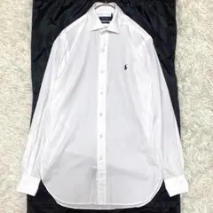 【美品✨】ポロラルフローレン 長袖 ホリゾンタルカラー シャツ S相当