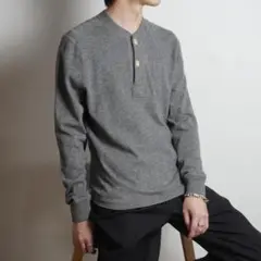 90s POLO by RalphLauren ヘンリーネックニット/TW418