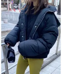 INGNI 黒 フード付きダウンジャケット