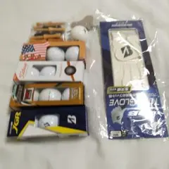ゴルフボールとグローブセット