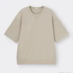 GU スウェT (5分袖) ベージュ　 L