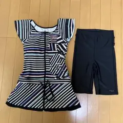 FILA ストライプ柄 ワンピース水着 セット