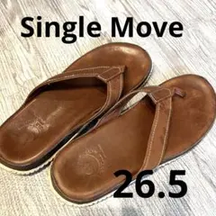 Single Moveスピングルムーブ　ブラウン レザー サンダル
