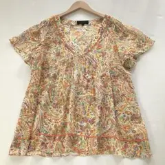 アンタイトル　トップス　チュニック　ペイズリー柄　サイズ44