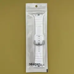 AppleWatch バンド ベルト ホワイト 38/40/41mm スポーツ
