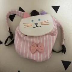 猫の顔デザイン リュック　ピンク