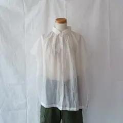 【未使用品】スティールエコンフォール　シアーギャザーブラウス