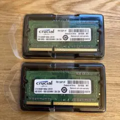 Crucial 4GB DDR3 1600MHz SO-DIMM 2枚セット