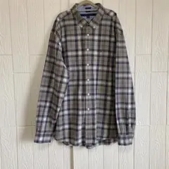 Tommy Hilfiger 長袖シャツ 寒色 チェック柄 XL相当 メンズ