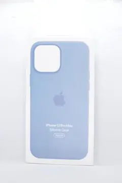 新品純正互換品iPhone13ProMaxシリコーンケースブルーフォグ-ミズイロ