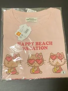日焼け♡ハローキティ HAPPY BEACH VACATIONピンクTシャツ S