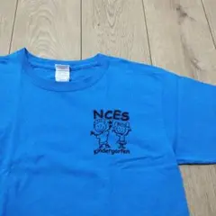 US古着 キッズTシャツ NCES Kindergarten ユースM ブルー
