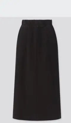 新品　UNIQLO ブラック デニムジャージースカート S　黒