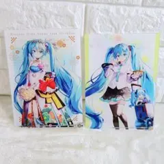 初音ミク　ラッキー缶バッジくじ　ラッキーエンド賞　アクリルパネル　2個セット