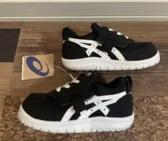 新品　asics アシックス　スクスク　スニーカー　マイセル　黒　13㎝