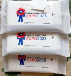非売品 ミャクミャク EXPO 万博ウェットティッシュ 10枚入り 3個