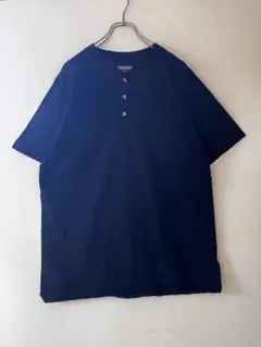 No.4281 US古着Dickies ヘンリーネックTシャツ M 黒