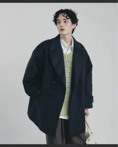 MUHET コート Pコート ダブルジャケット ネイビー 新品未使用