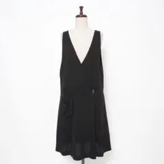 スタジオピッコーネ カシュクールジャンパースカート 黒 サイズ40*ED1158