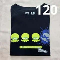 スプラトゥーン ユニクロ 半袖 Tシャツ 120 黒 ブラック