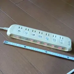 ELPA　2m 7個口電源タップ スイッチ付き