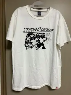 美品★ステュディオ ダルチザン 8144A USAコットン プリント国産Ｔシャツ