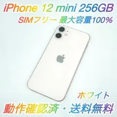 即配【美品】SIMフリー iPhone 12 mini 256GB 100％ ♪