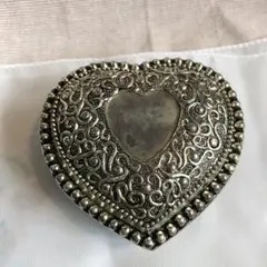 ハート型銀メッキボックス