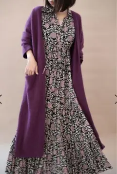 【美品】Velnica. ヴェルニカ ロングニットガウン カーディガン