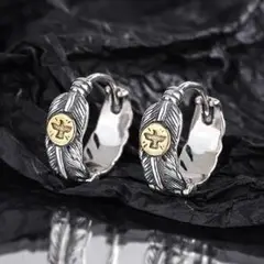 リングピアス メンズ シルバー925 フープピアス 新品 両耳【PN2-395】