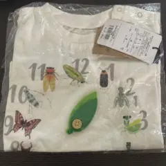 昆虫コレクション Tシャツ Sサイズ オフホワイト　85cm