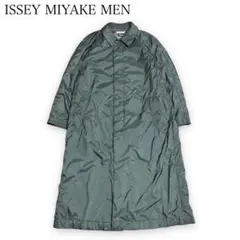 【美品】ISSEY MIYAKE MEN ナイロンスーパーロングコート カーキ
