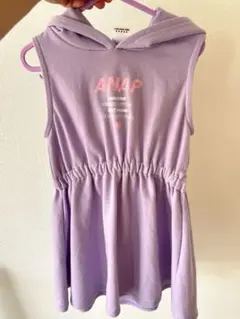 ANAP KIDS ラベンダー ノースリーブワンピース Sサイズ　猫耳