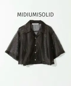 MIDIUMISOLID メッシュオープンカラーシャツ