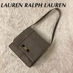 【美品】 【ローレン ラルフ ローレン】 ハンドバッグ ワンショルダー 千鳥格子